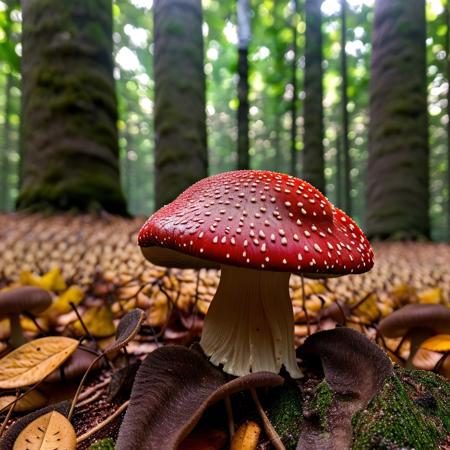 00165-733616110-masterpiece, intricate photo, precisely elaborated detailed mushroom with red cap in the forest, background forest, sharp foregr.jpg